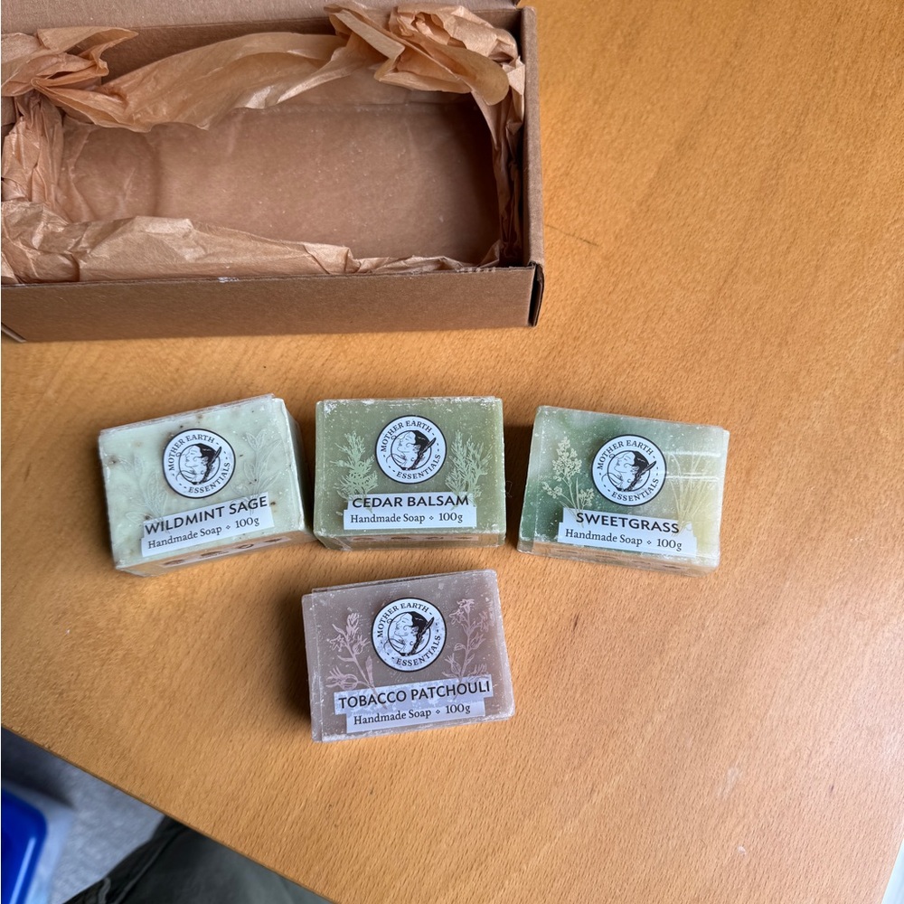 Handmade Soap Set - Wildmint Sage, Cedar Balsam, Sweetgrass, Tobacco Patchouli